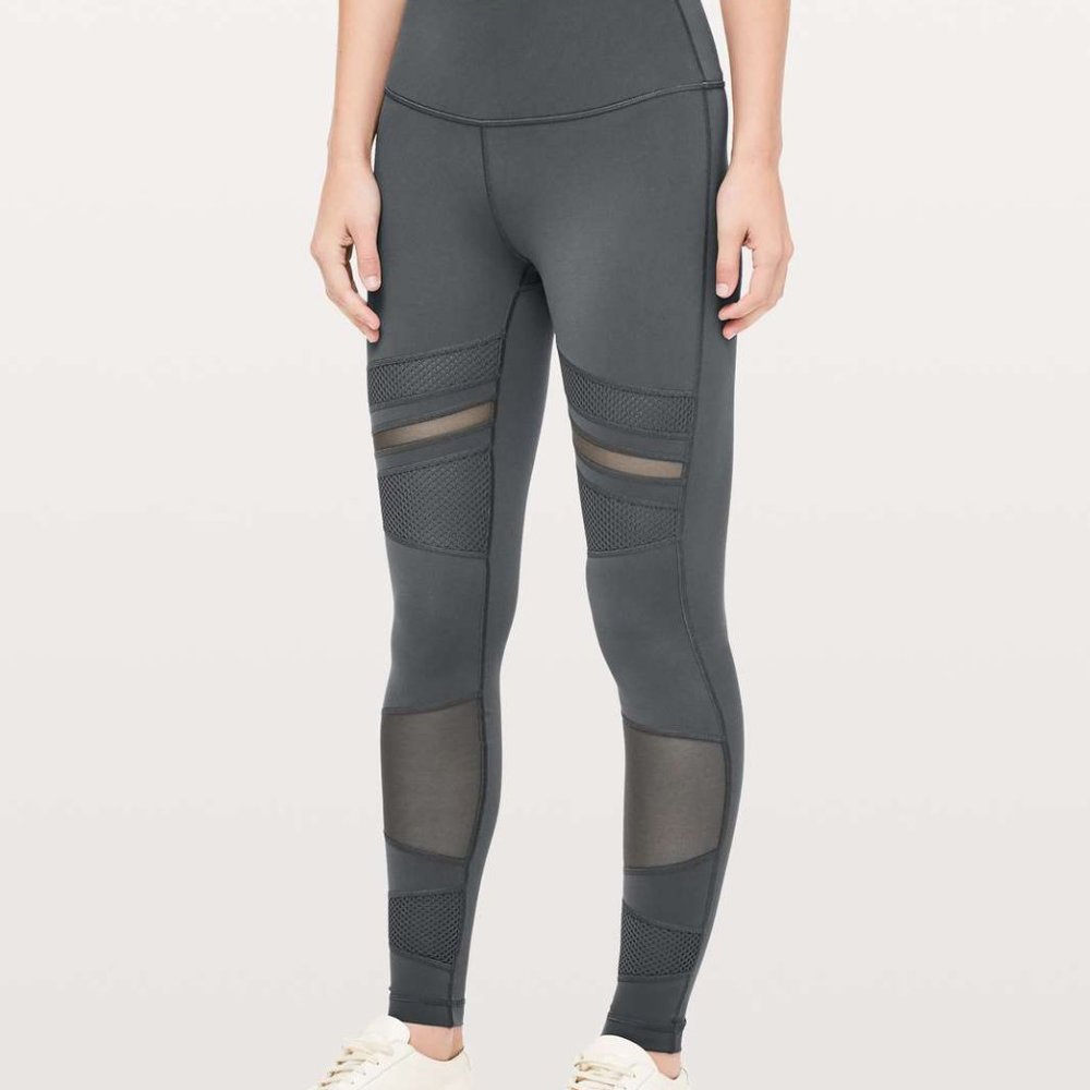 Lululemon Wunder Under High-Rise Tight *Mix & Mesh 28" Melanite - 6 - NWT